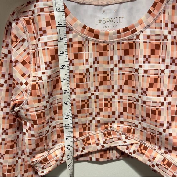 L Space Aim High Pink Peach Long Sleeve Crop Top Size XL NWT - Picture 9 of 9